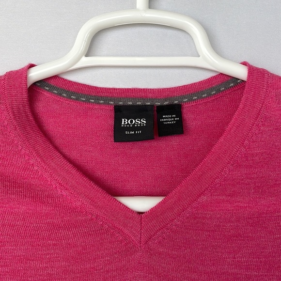 Hugo Boss Slim Fit Pink Sweater Size Large - Picture 14 of 14